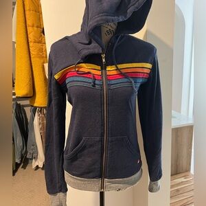 Aviator Nation women’s 5 Stripe Hoodie in Navy